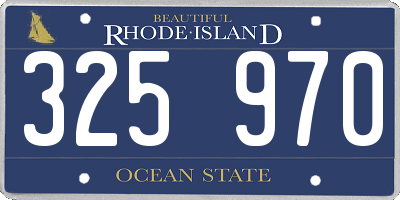 RI license plate 325970