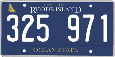 RI license plate 325971