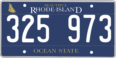 RI license plate 325973
