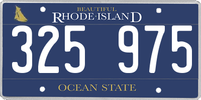 RI license plate 325975