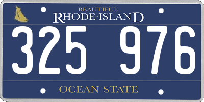 RI license plate 325976