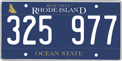 RI license plate 325977