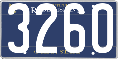 RI license plate 3260