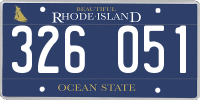 RI license plate 326051