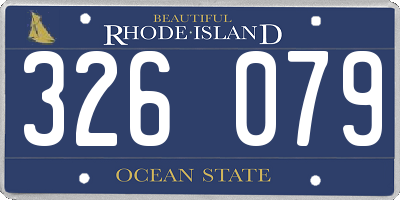 RI license plate 326079