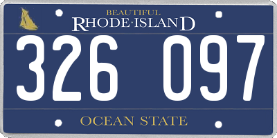 RI license plate 326097