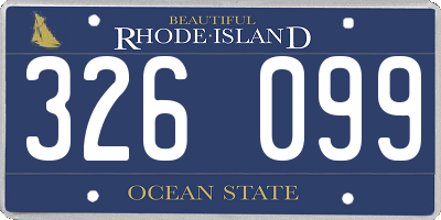 RI license plate 326099