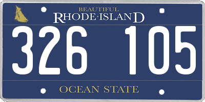 RI license plate 326105