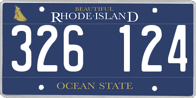 RI license plate 326124