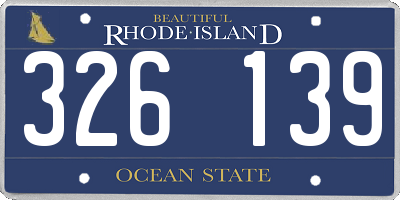 RI license plate 326139