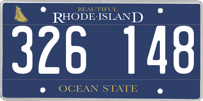 RI license plate 326148