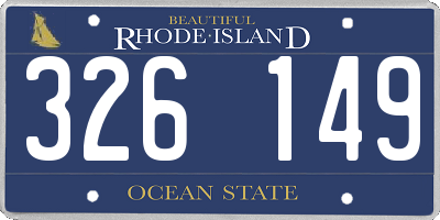 RI license plate 326149