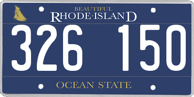 RI license plate 326150