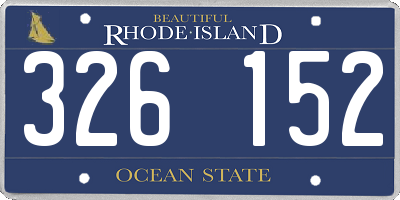 RI license plate 326152