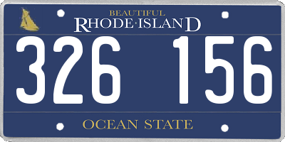 RI license plate 326156