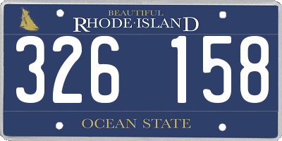 RI license plate 326158