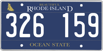 RI license plate 326159