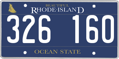 RI license plate 326160