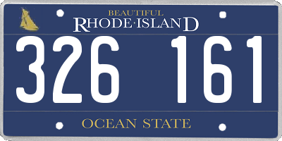 RI license plate 326161