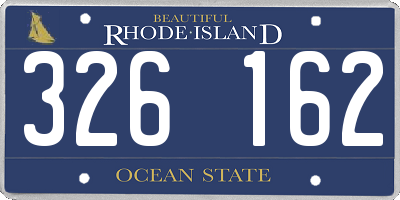 RI license plate 326162