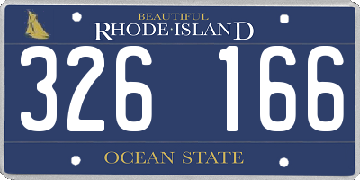 RI license plate 326166