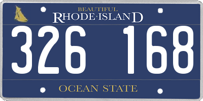 RI license plate 326168