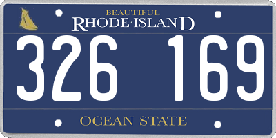 RI license plate 326169