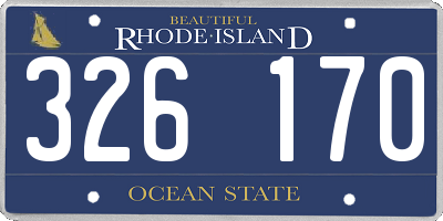 RI license plate 326170