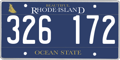 RI license plate 326172
