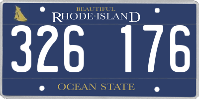 RI license plate 326176