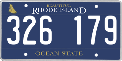 RI license plate 326179