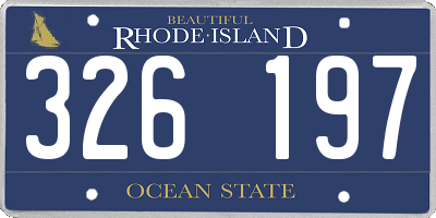 RI license plate 326197