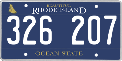 RI license plate 326207