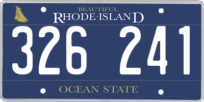RI license plate 326241