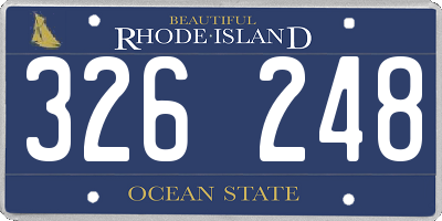 RI license plate 326248