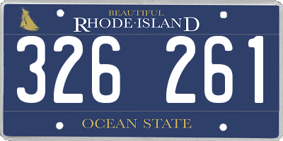 RI license plate 326261