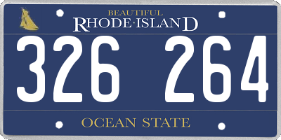 RI license plate 326264