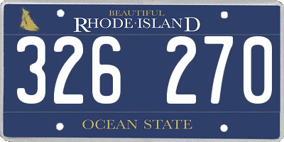 RI license plate 326270