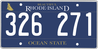 RI license plate 326271