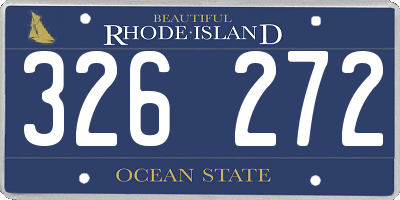 RI license plate 326272