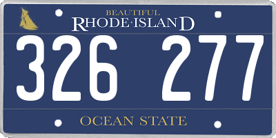 RI license plate 326277