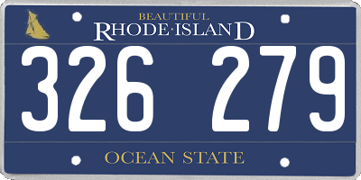RI license plate 326279