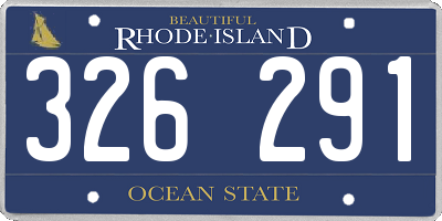 RI license plate 326291