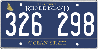 RI license plate 326298