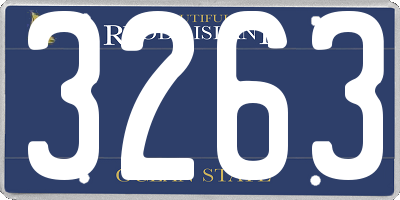 RI license plate 3263