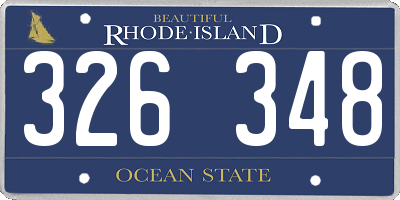 RI license plate 326348