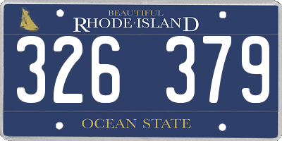 RI license plate 326379