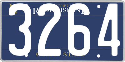 RI license plate 3264