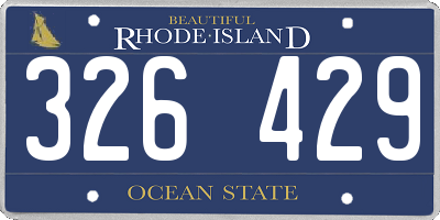 RI license plate 326429
