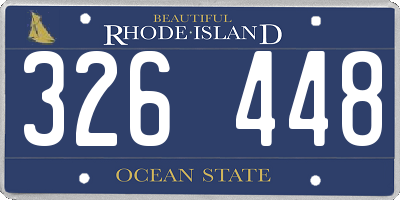 RI license plate 326448